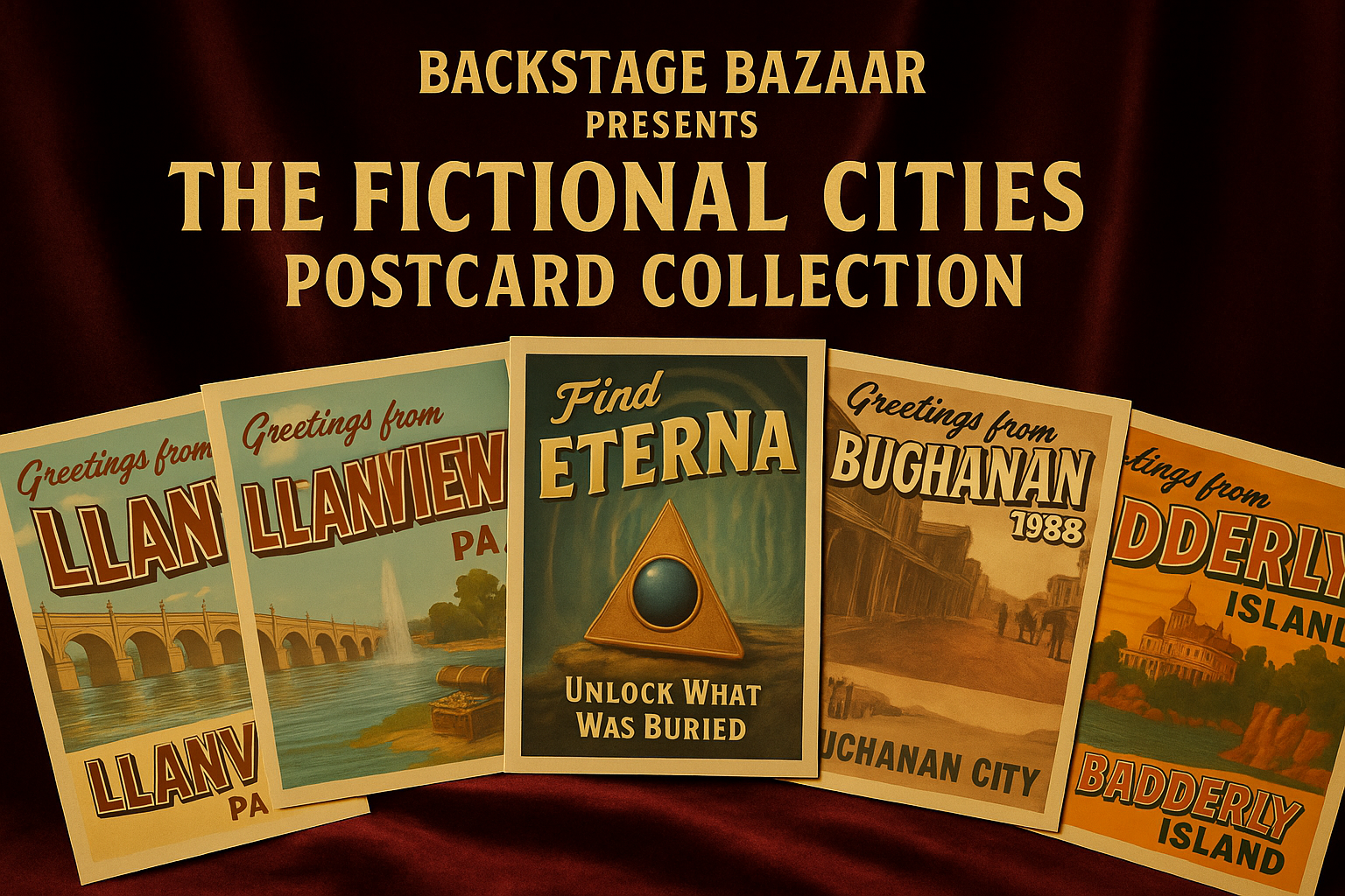 One Life to Live: Fictional Cities Postcard Pack (5-Pack)